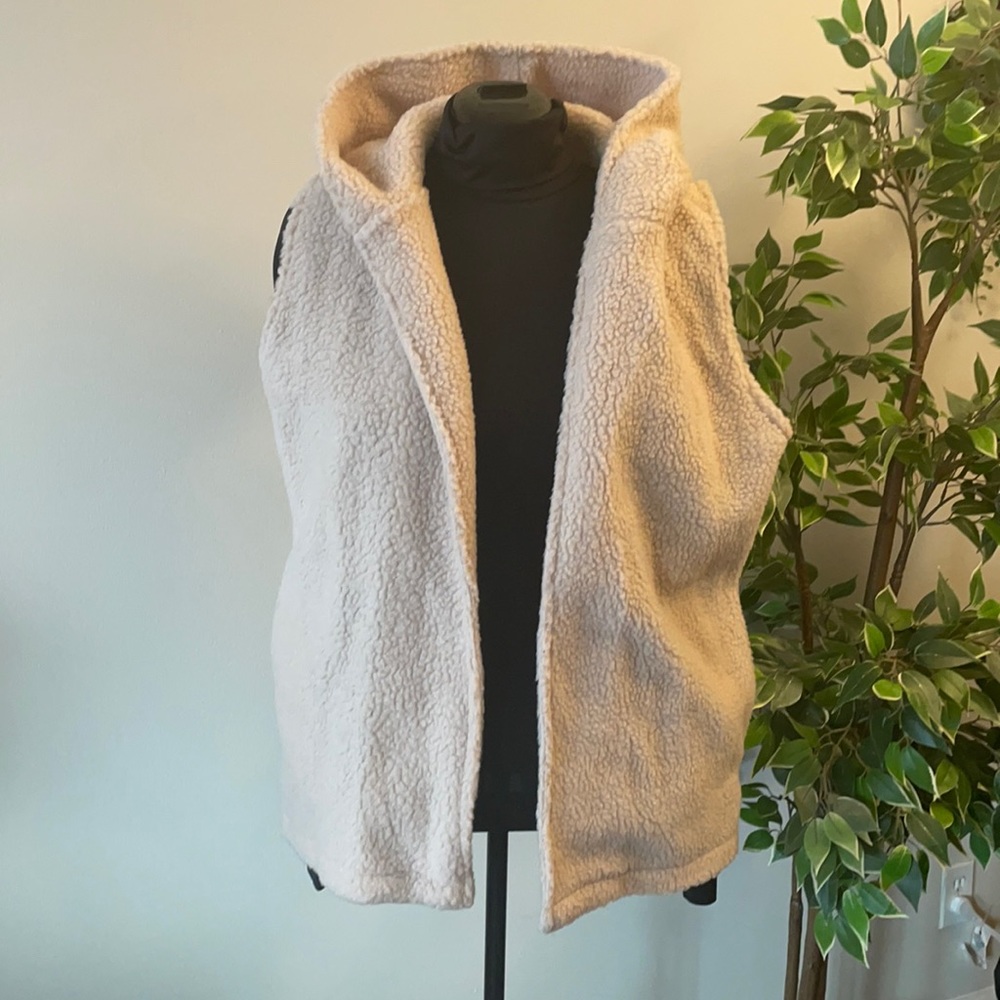 Faux Shearling hooded vest